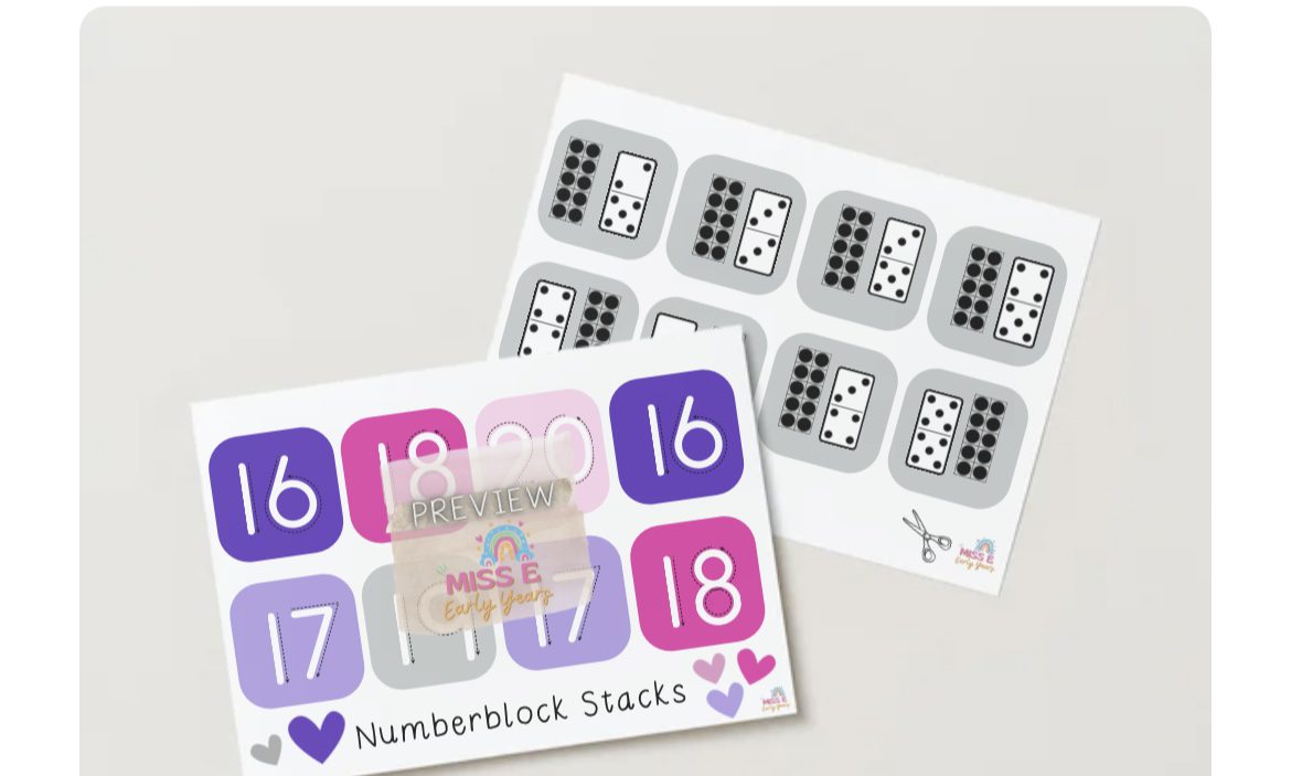 Number Match - 16-20 - Miss E's Early Years