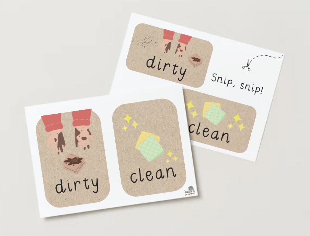 Dirty and Clean Labels - Miss E's Early Years