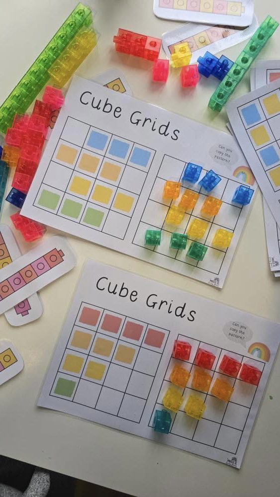 Cube Grid Pattern Cube Grids - Copy the Pattern - Miss E's Early Years