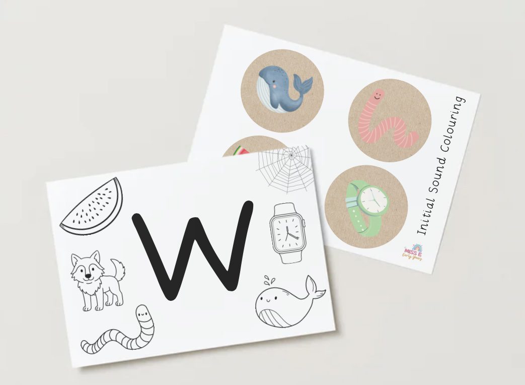 Initialit Colouring In Initial Sound Colouring - Set Five - Miss E's Early Years