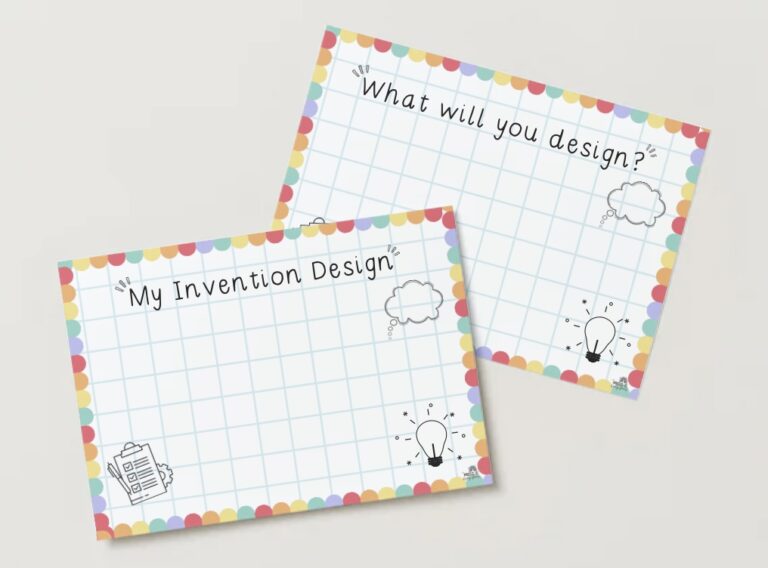 My Invention Design Sheet - Grid - Miss E's Early Years