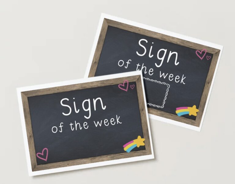 Sign of the Week - Chalk Sign - Miss E's Early Years