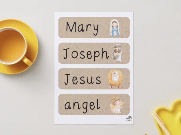 Label Nativity Eyfs Nativity Vocabulary Strips - Miss E's Early Years