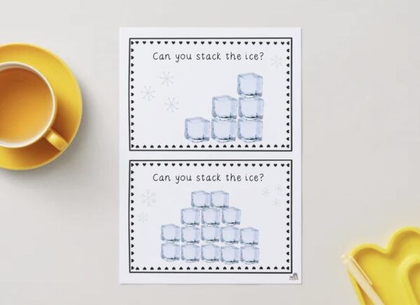 Ice Stack Towers - Challenge Cards - Miss E's Early Years