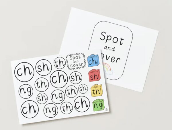 Spot and Cover - Digraphs Set One - Miss E's Early Years