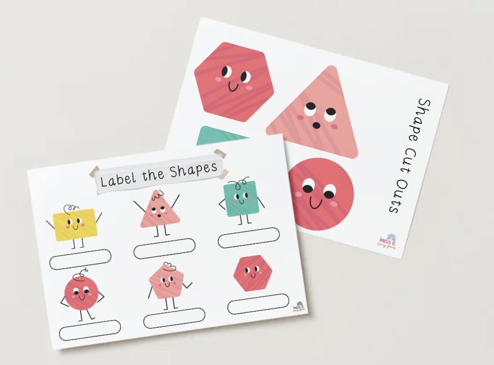 Label the Shapes - Updated - Miss E's Early Years