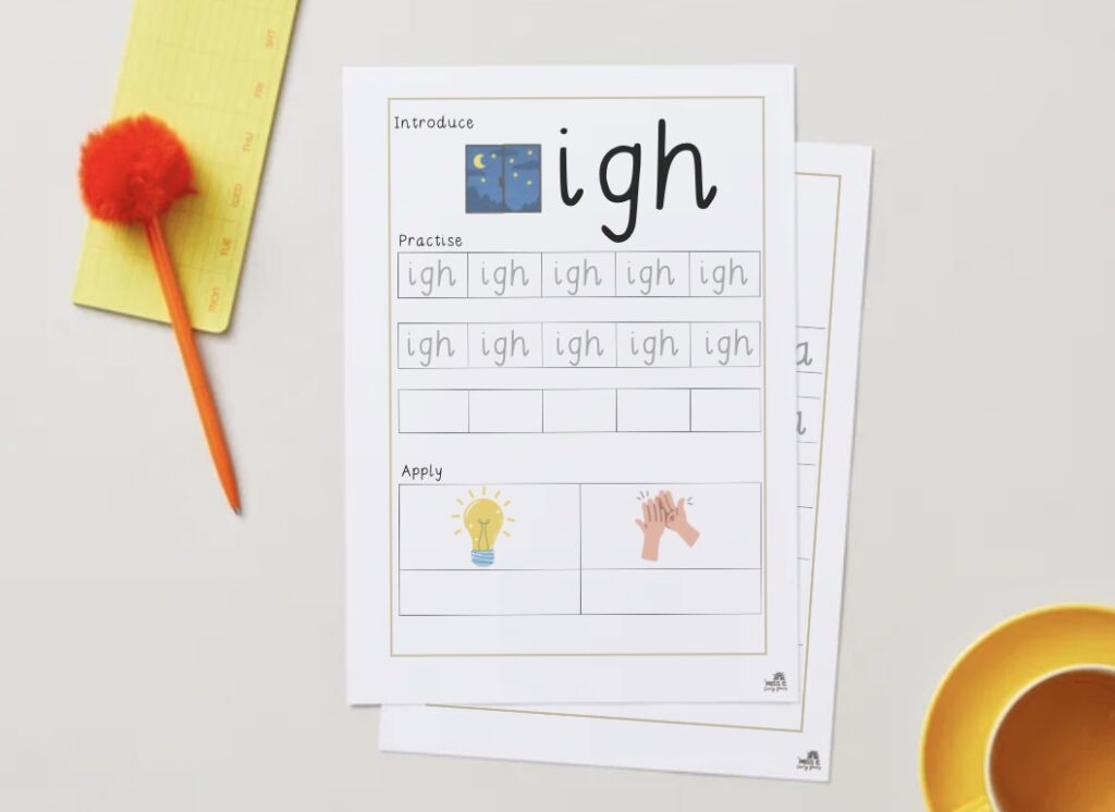 Digraph Practise Pages - Set One - Miss E's Early Years