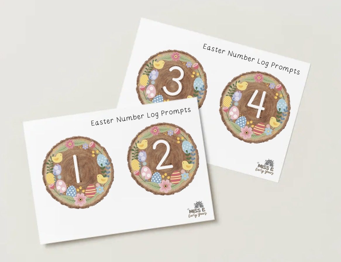 Easter Number Logs - Miss E's Early Years